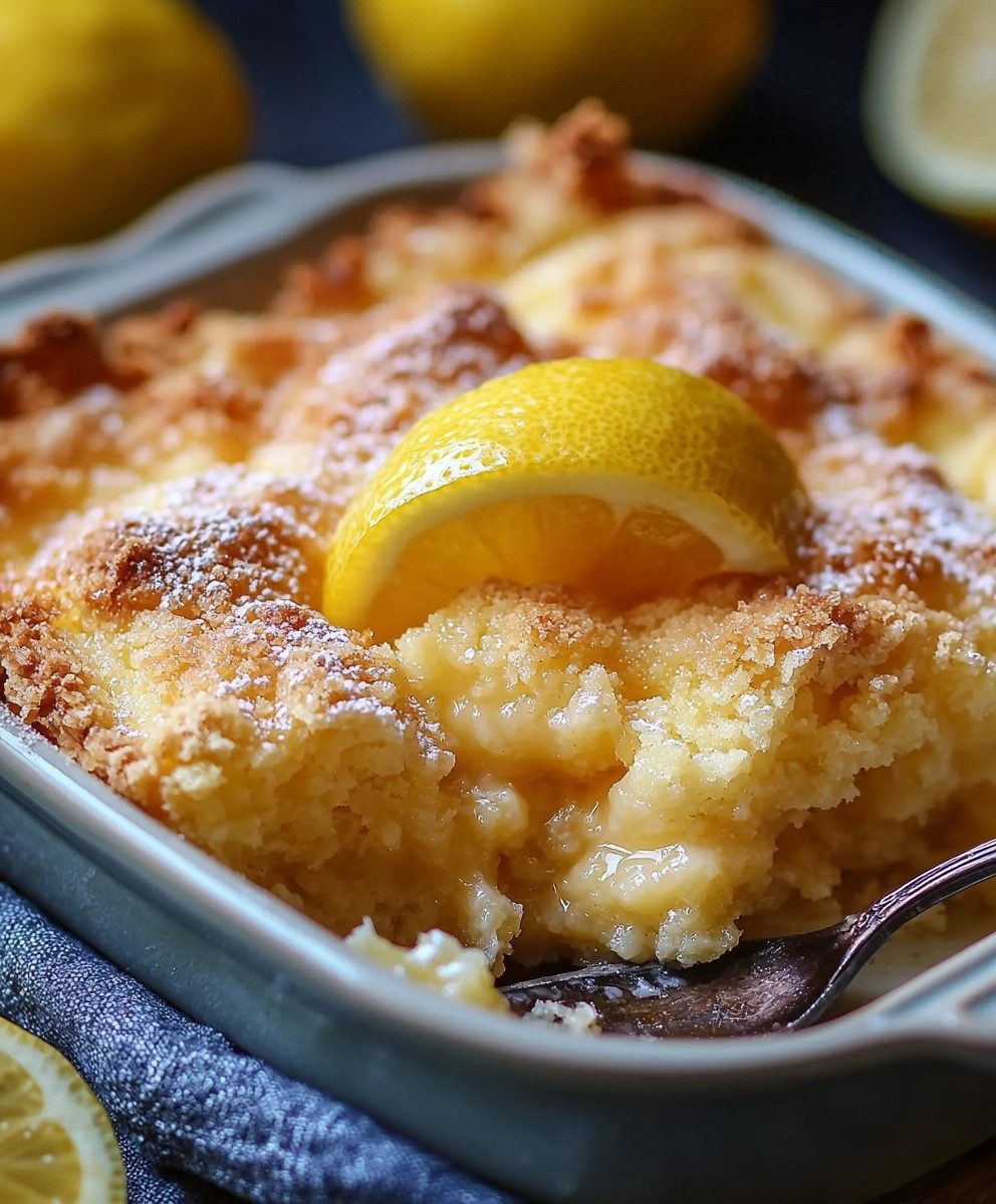 Magic Lemon Cobbler Dessert