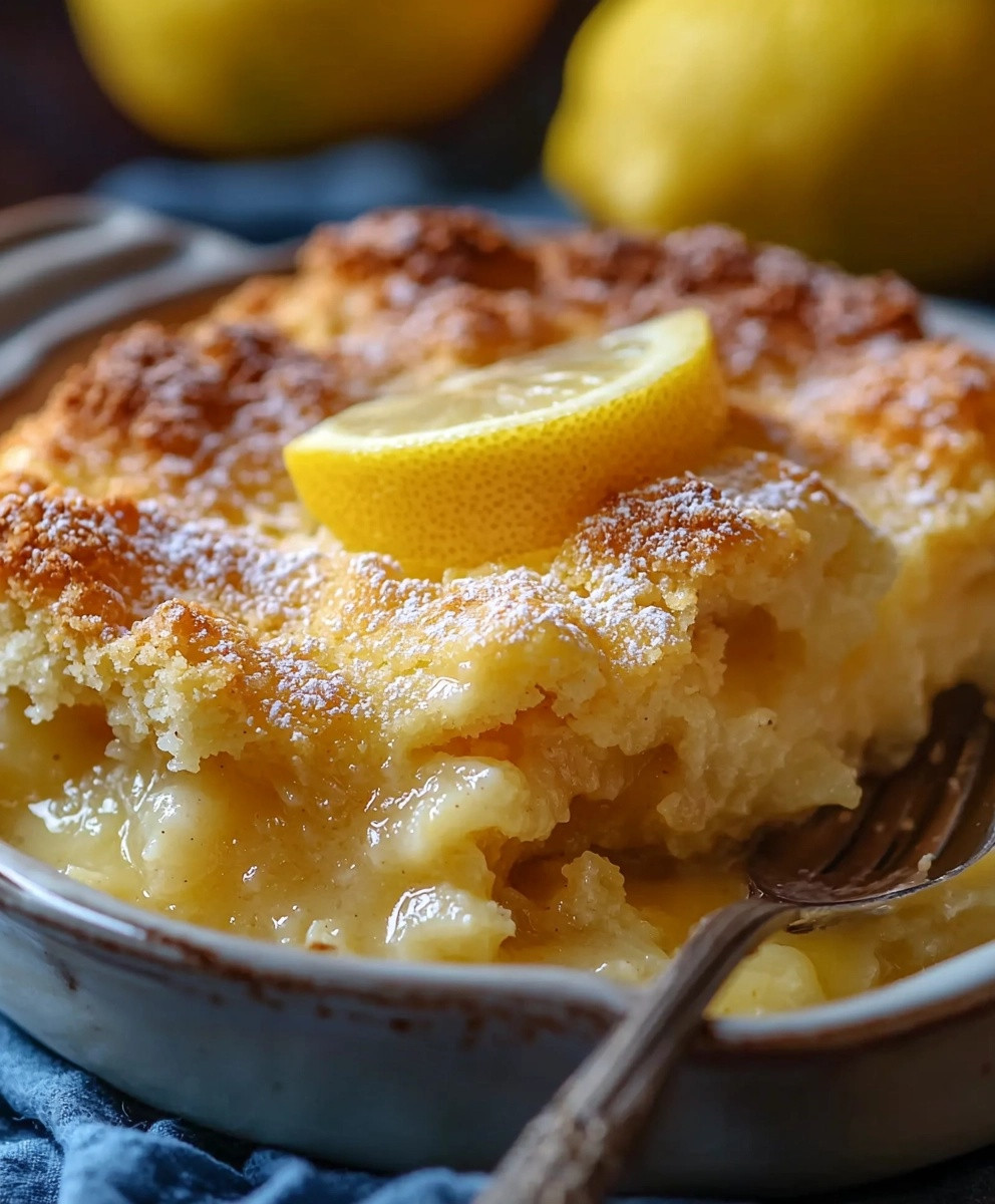 Magic Lemon Cobbler Dessert