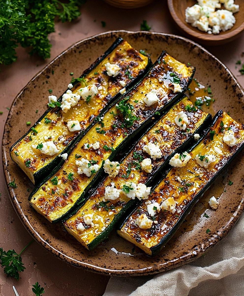 Roasted Zucchini with Feta
