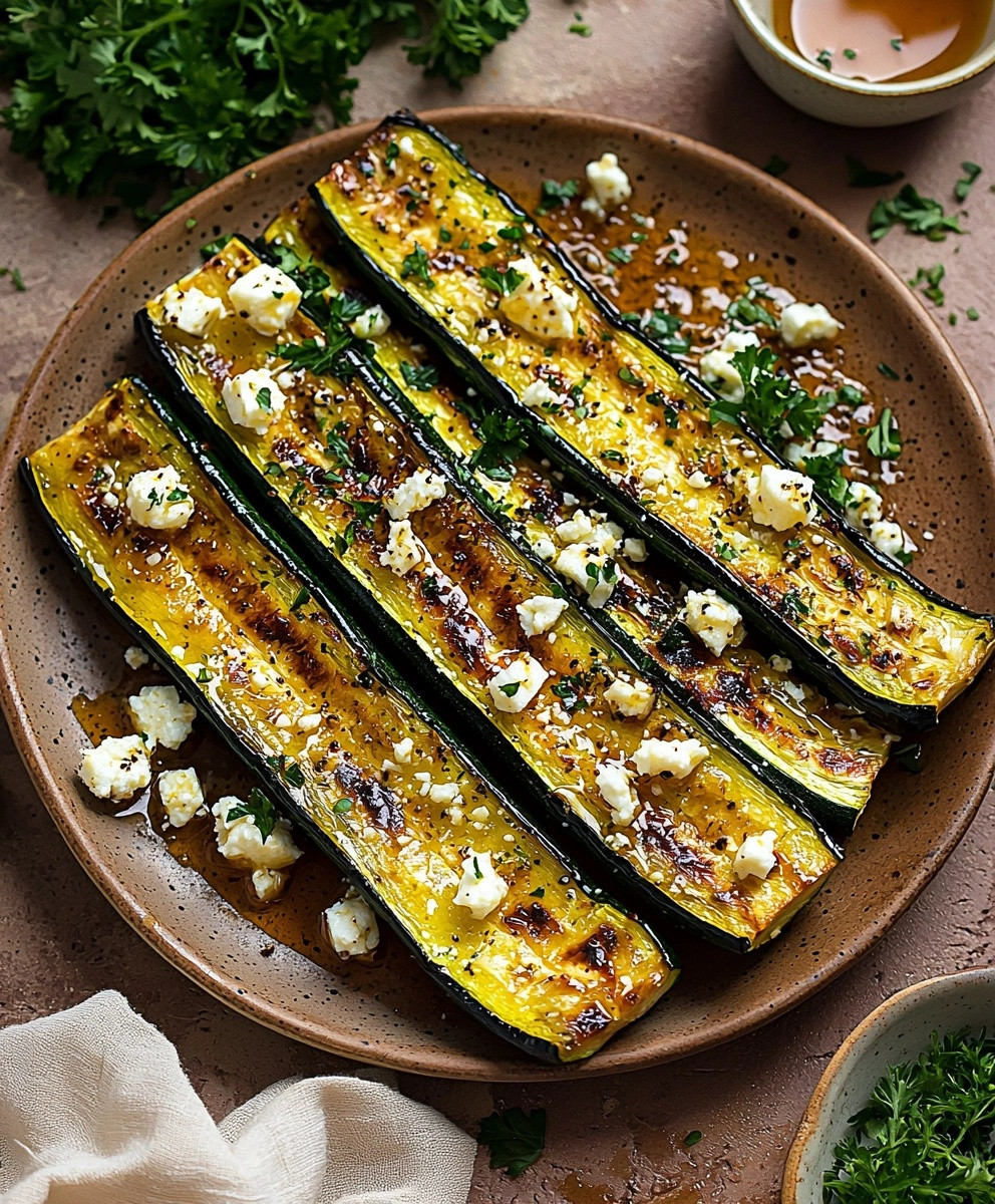 Roasted Zucchini with Feta