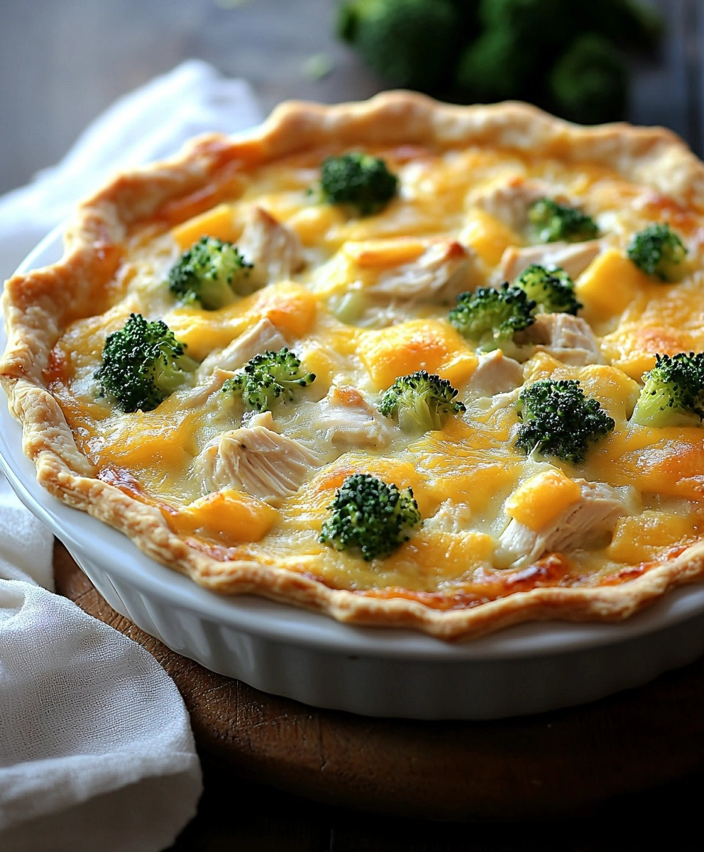Broccoli Cheddar Chicken Pot Pie