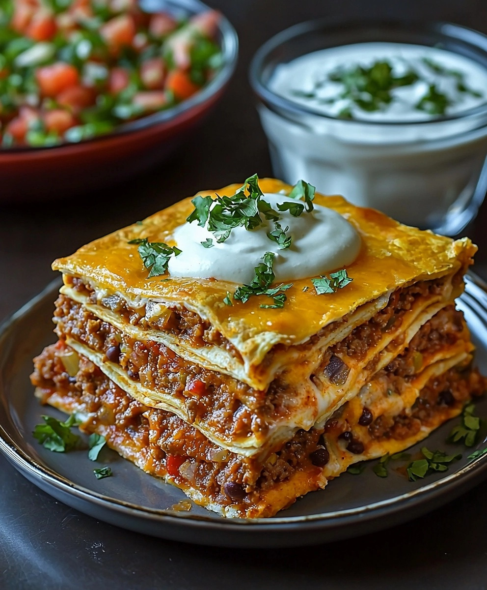 Layered Taco Bake Dish