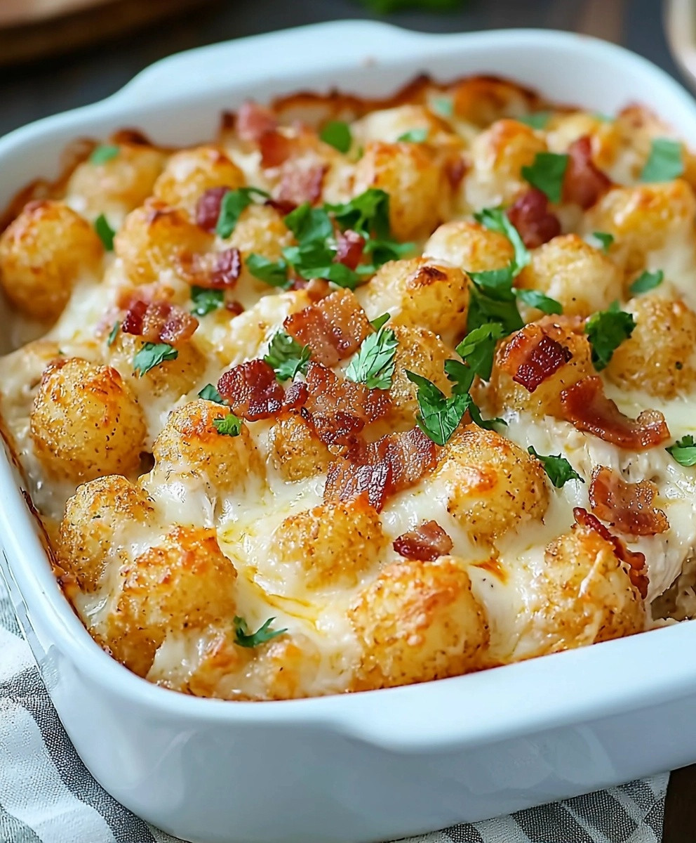 Cheesy Chicken Bacon Ranch Casserole