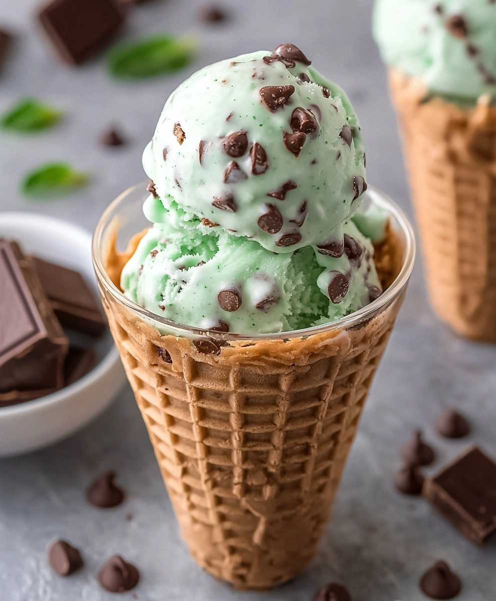 Mint Chocolate Chip Ice Cream