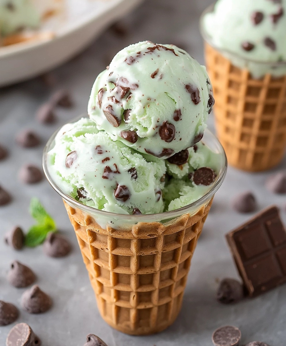 Mint Chocolate Chip Ice Cream