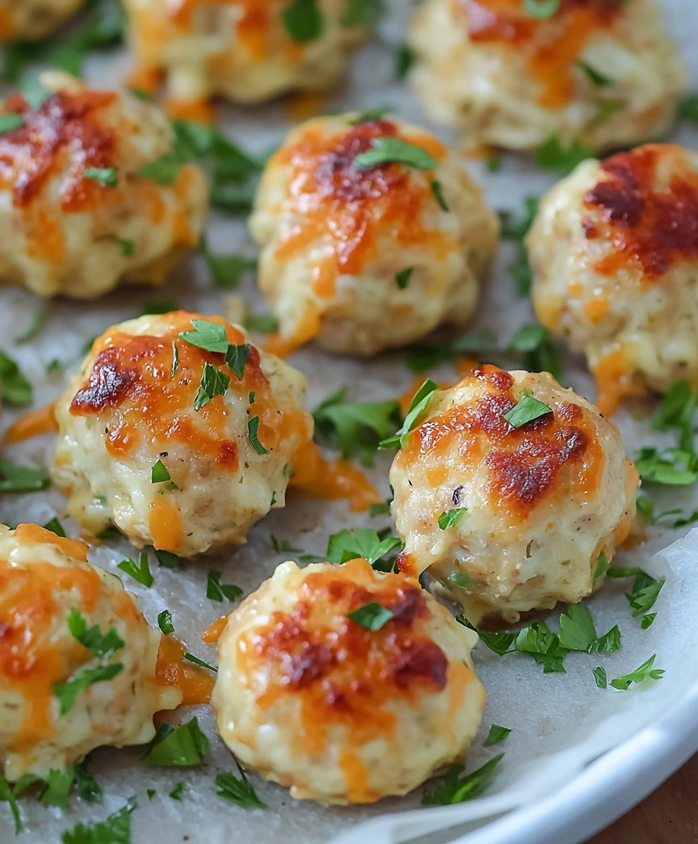 Cheesy Chicken Meatballs