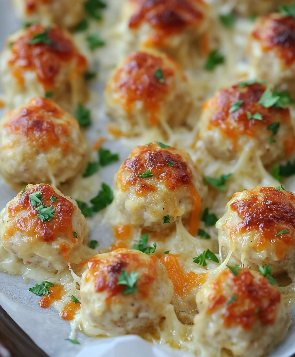 Cheesy Chicken Meatballs