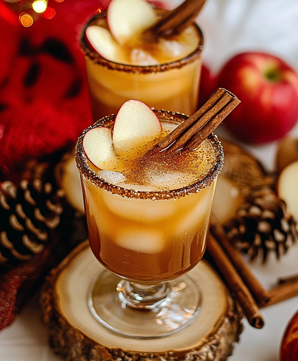 Apple Rum Fizz Cocktail