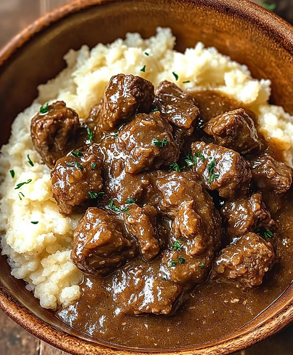 Savory Beef Tips and Gravy
