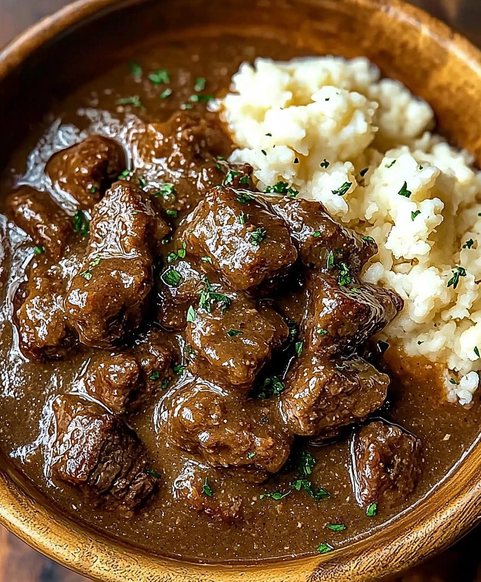 Savory Beef Tips and Gravy