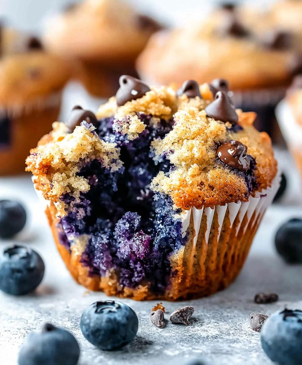Jumbo Blueberry Chocolate Chip Muffins