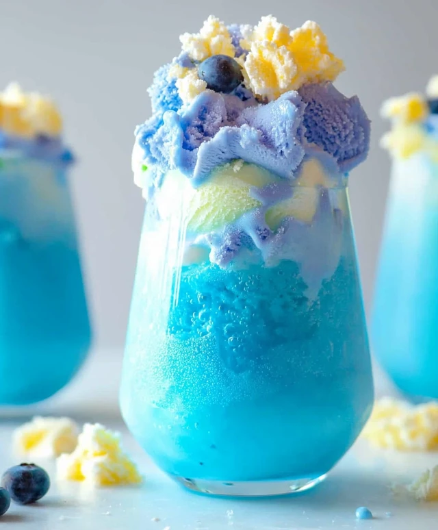 Blue Ice Cream Float