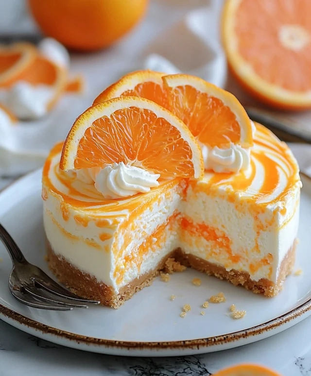 No-Bake Orange Creamsicle Cheesecake