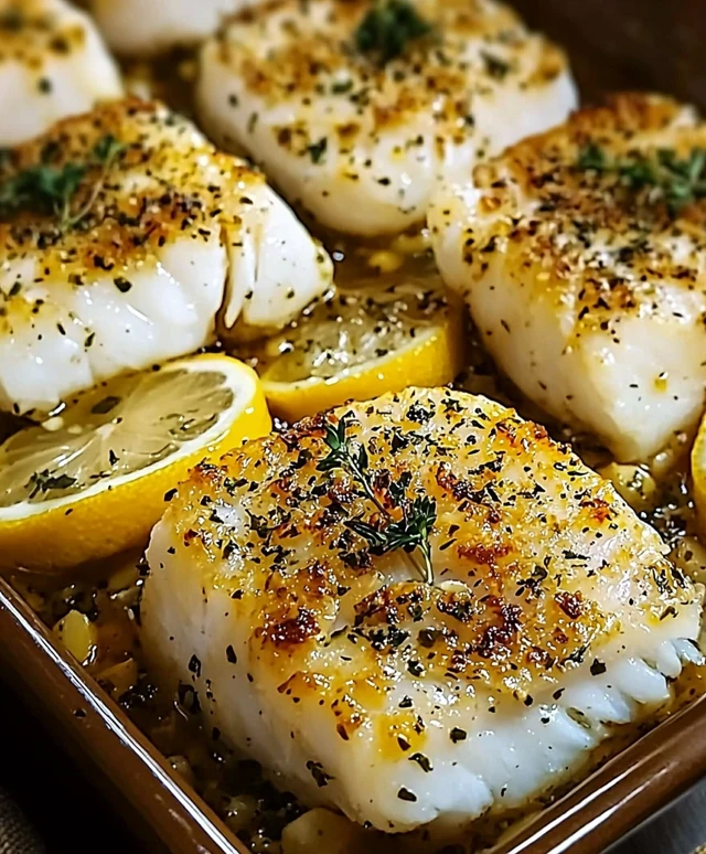 Baked Cod with Lemon Garlic