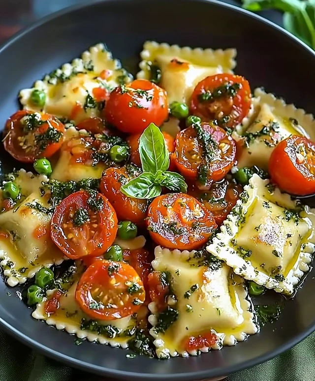 Ravioli with Tomatoes Sauce
