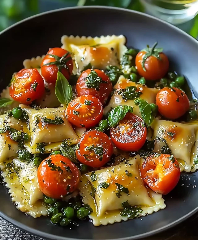 Ravioli with Tomatoes Sauce