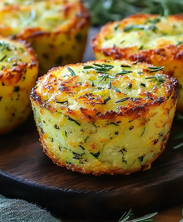 Crispy Parmesan Zucchini Muffins