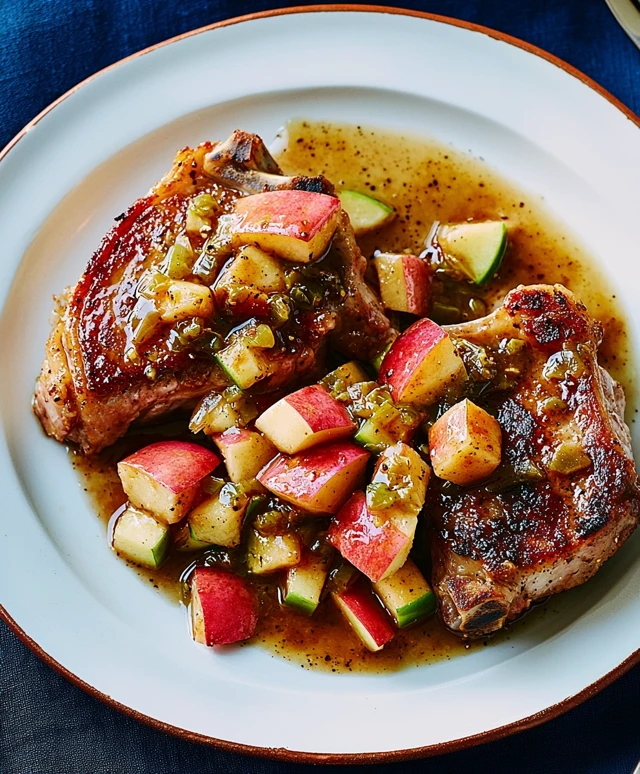 Pork Chops with Green Chiles