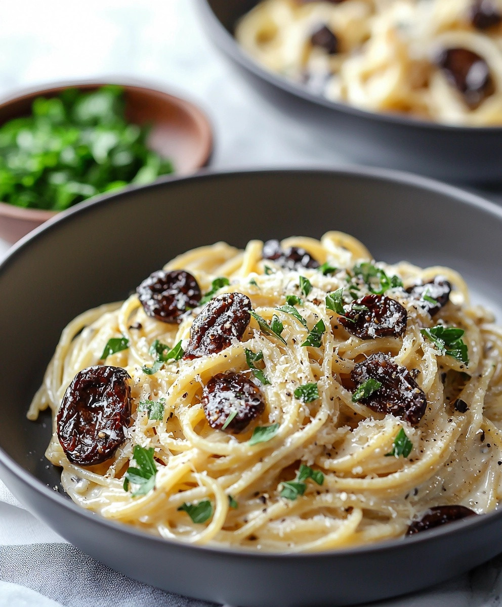Marsala Cream Sauce Pasta Dish