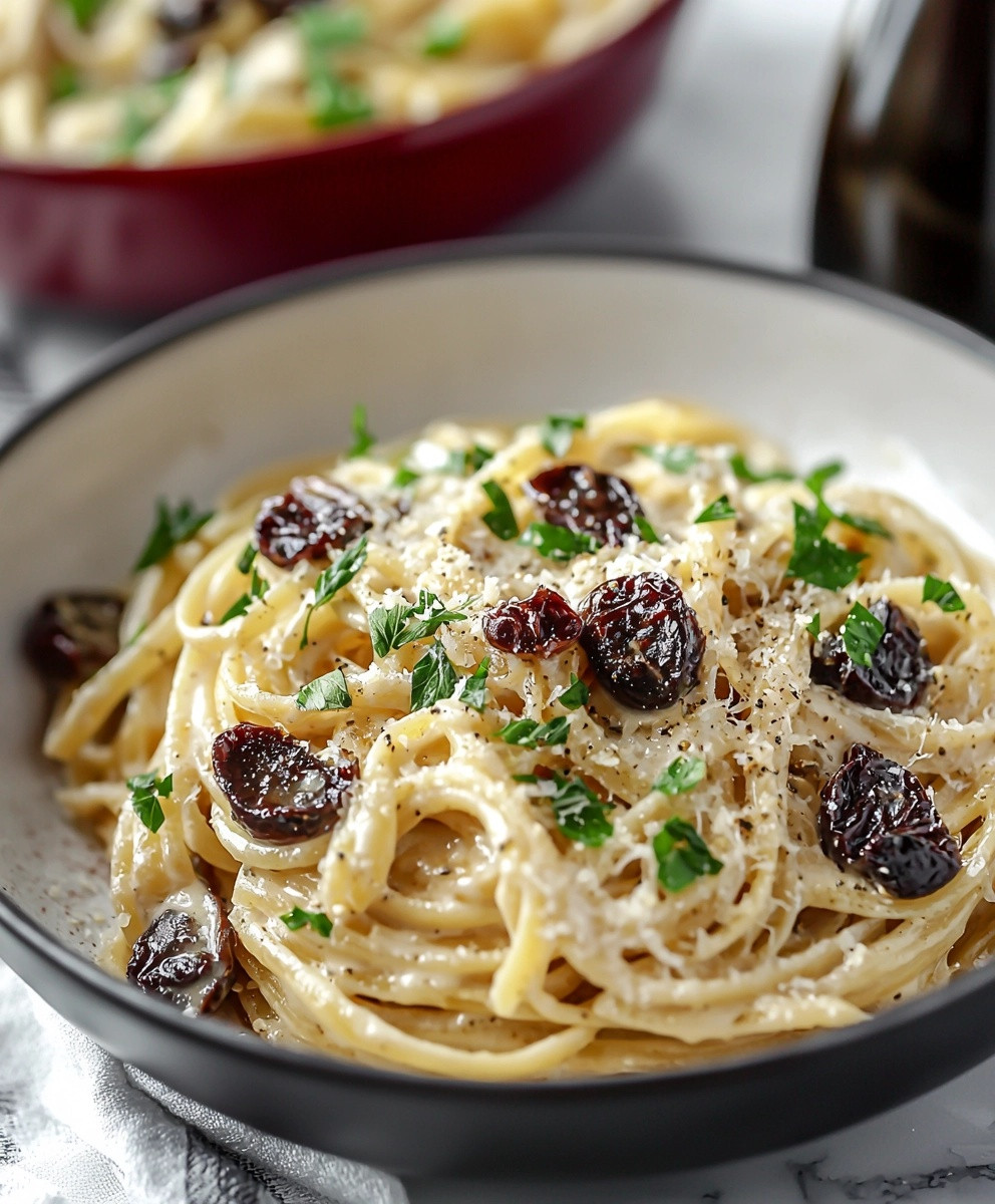 Marsala Cream Sauce Pasta Dish