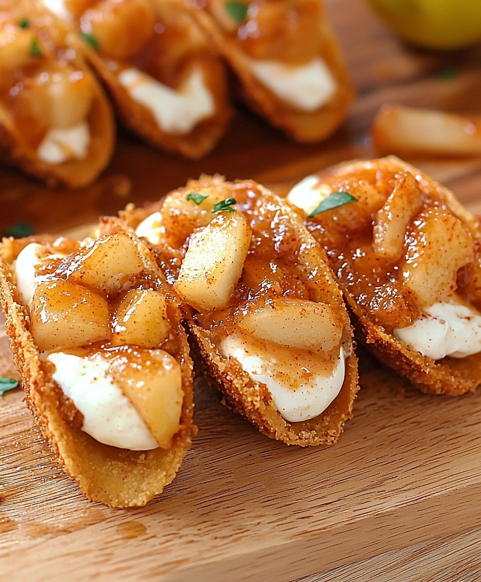 Apple Cheesecake Tacos