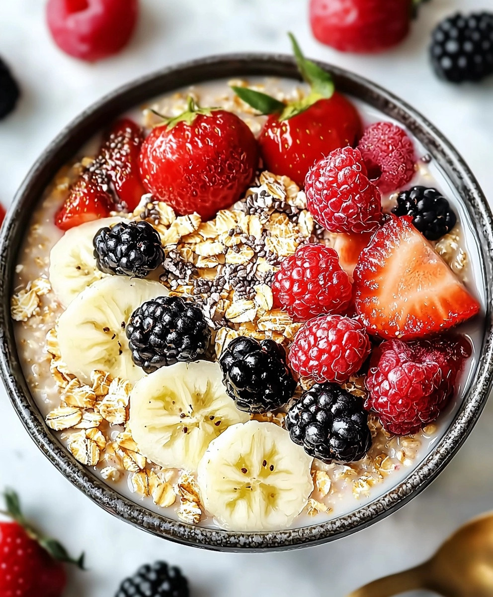 Healthy Overnight Oats with Fruit