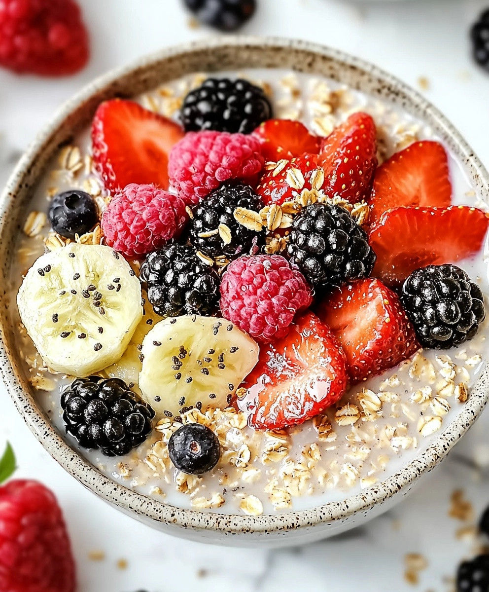 Healthy Overnight Oats with Fruit