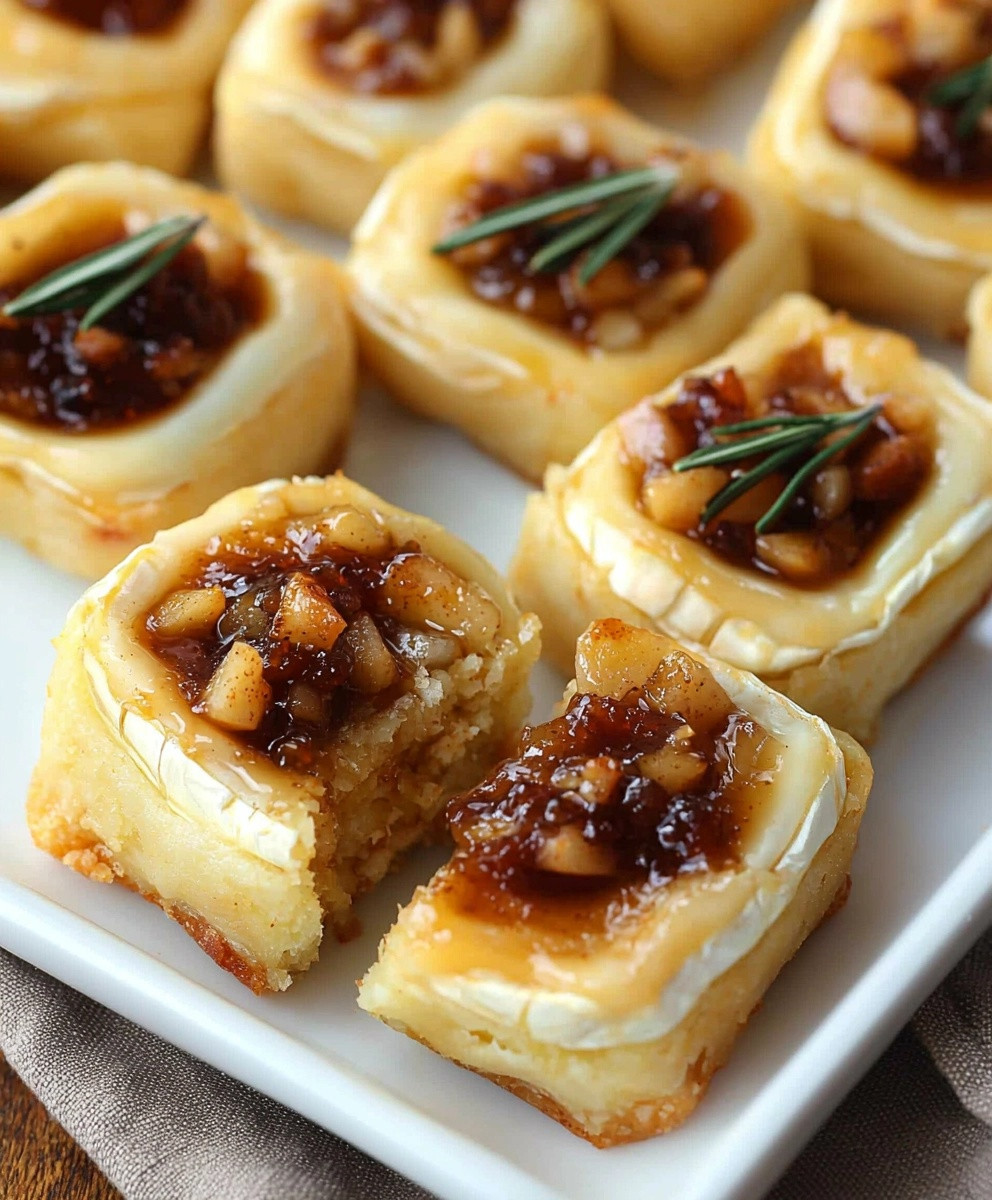 Apple Butter Brie Bites