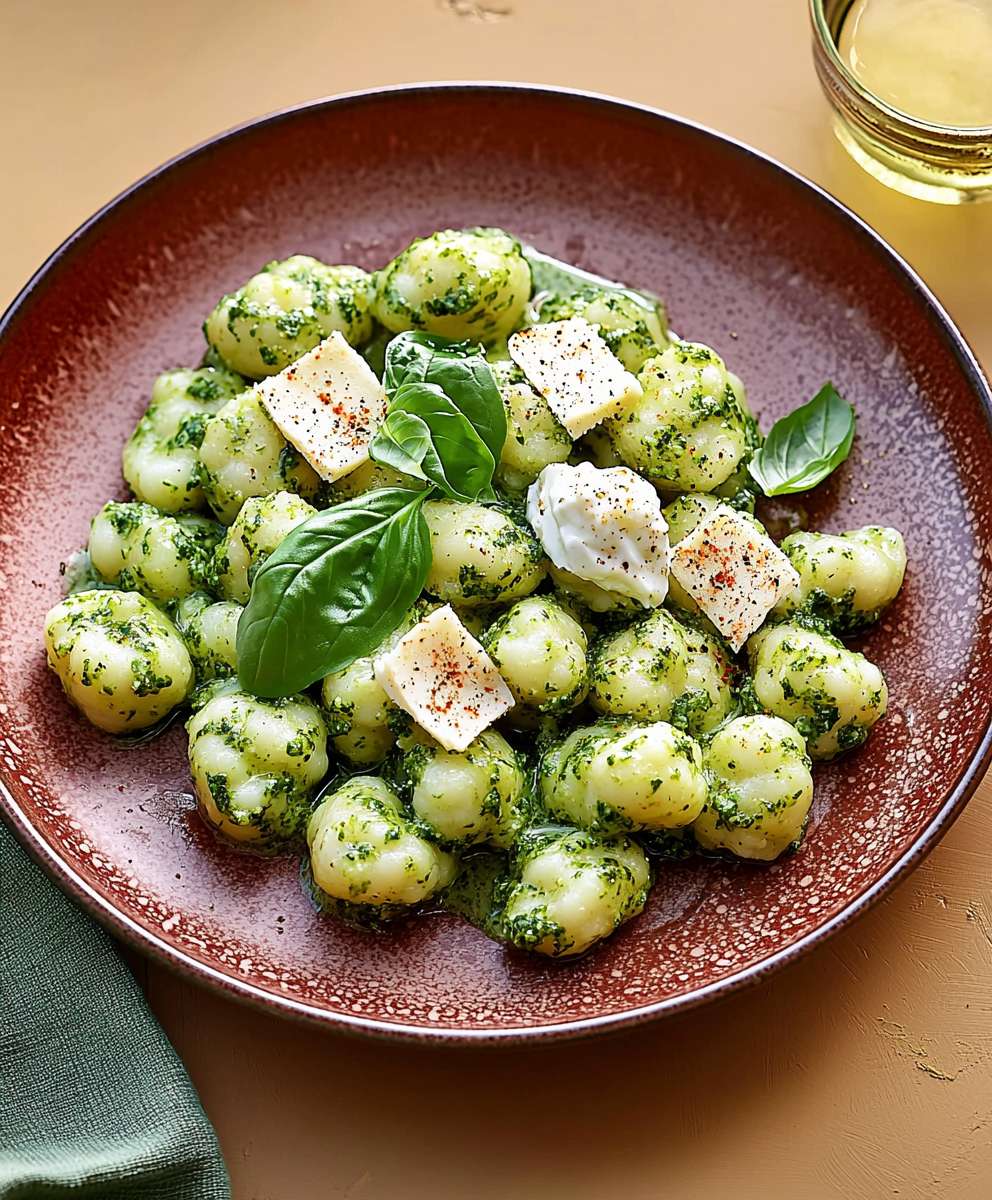 Spinach Pesto Gnocchi Dish