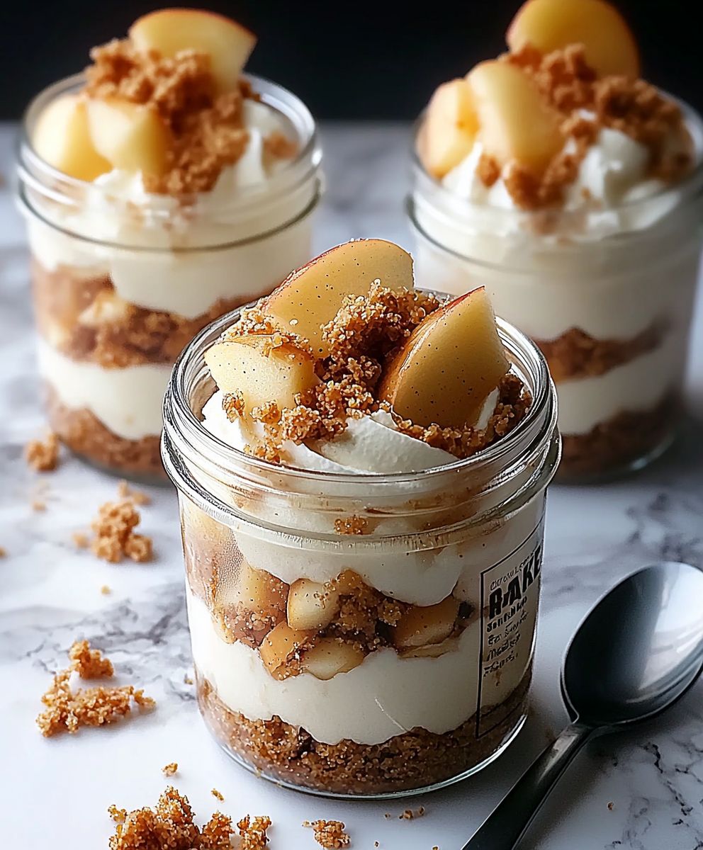 Apple Cheesecake Jars