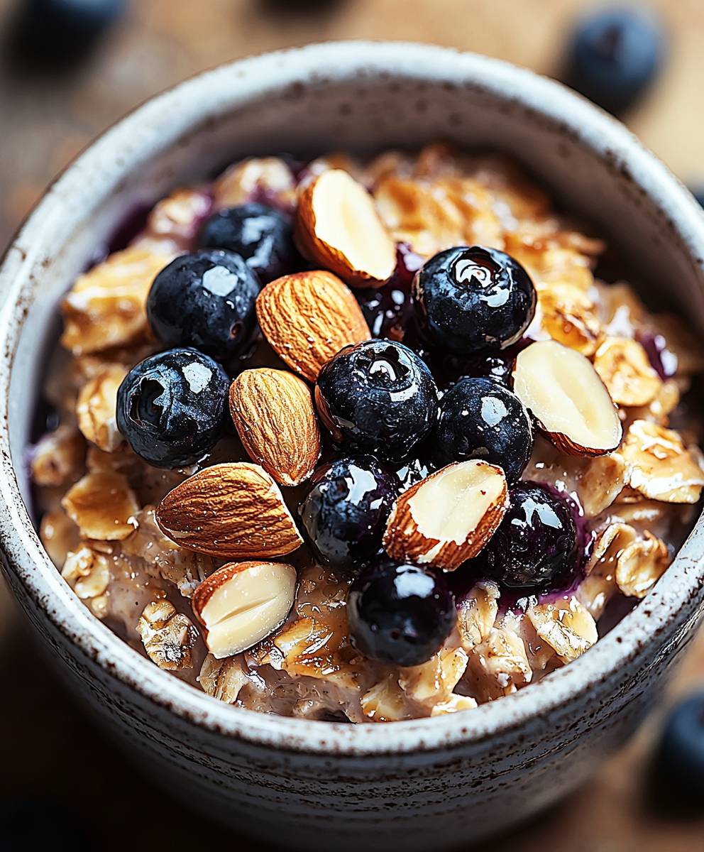 Baked Oats Blueberries Almonds