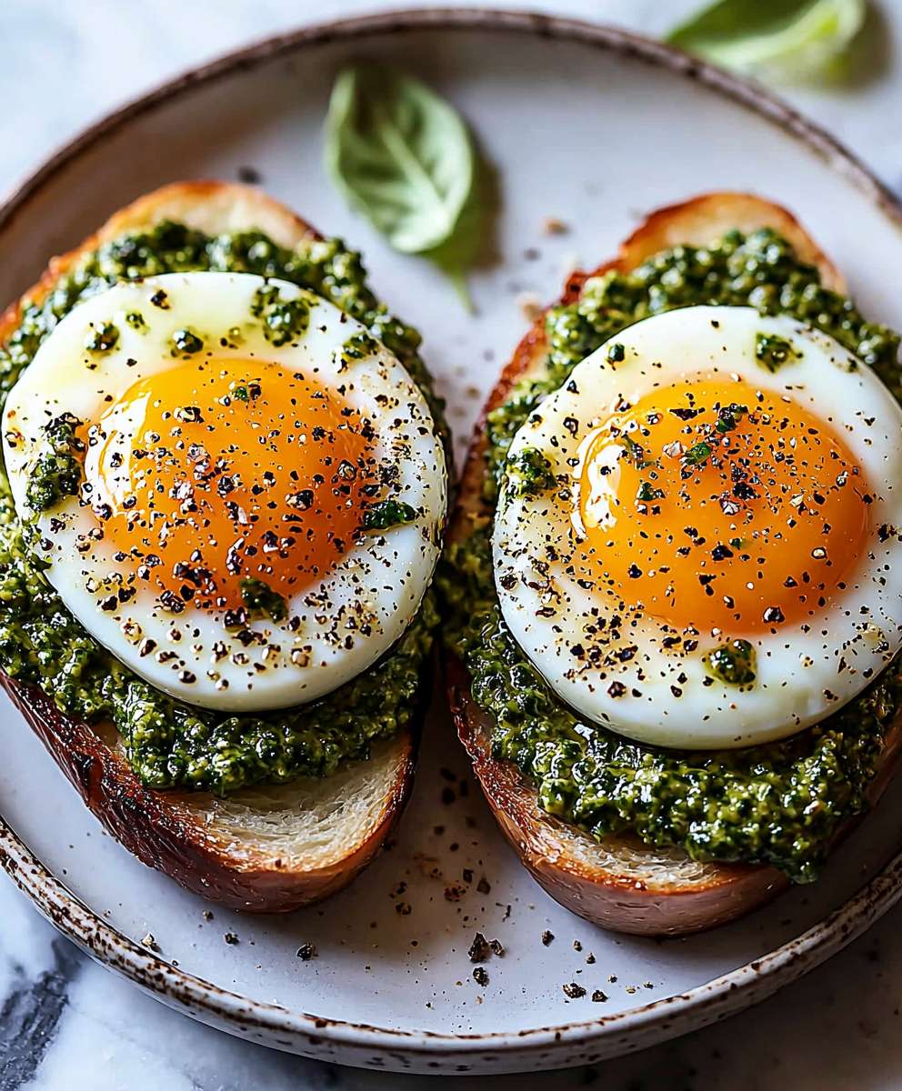 Pesto eggs