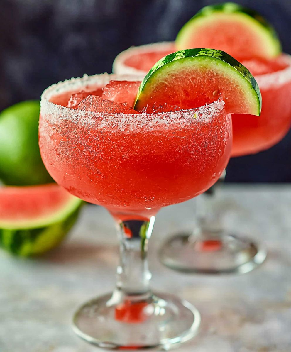 Skinny Frozen Watermelon Margarita