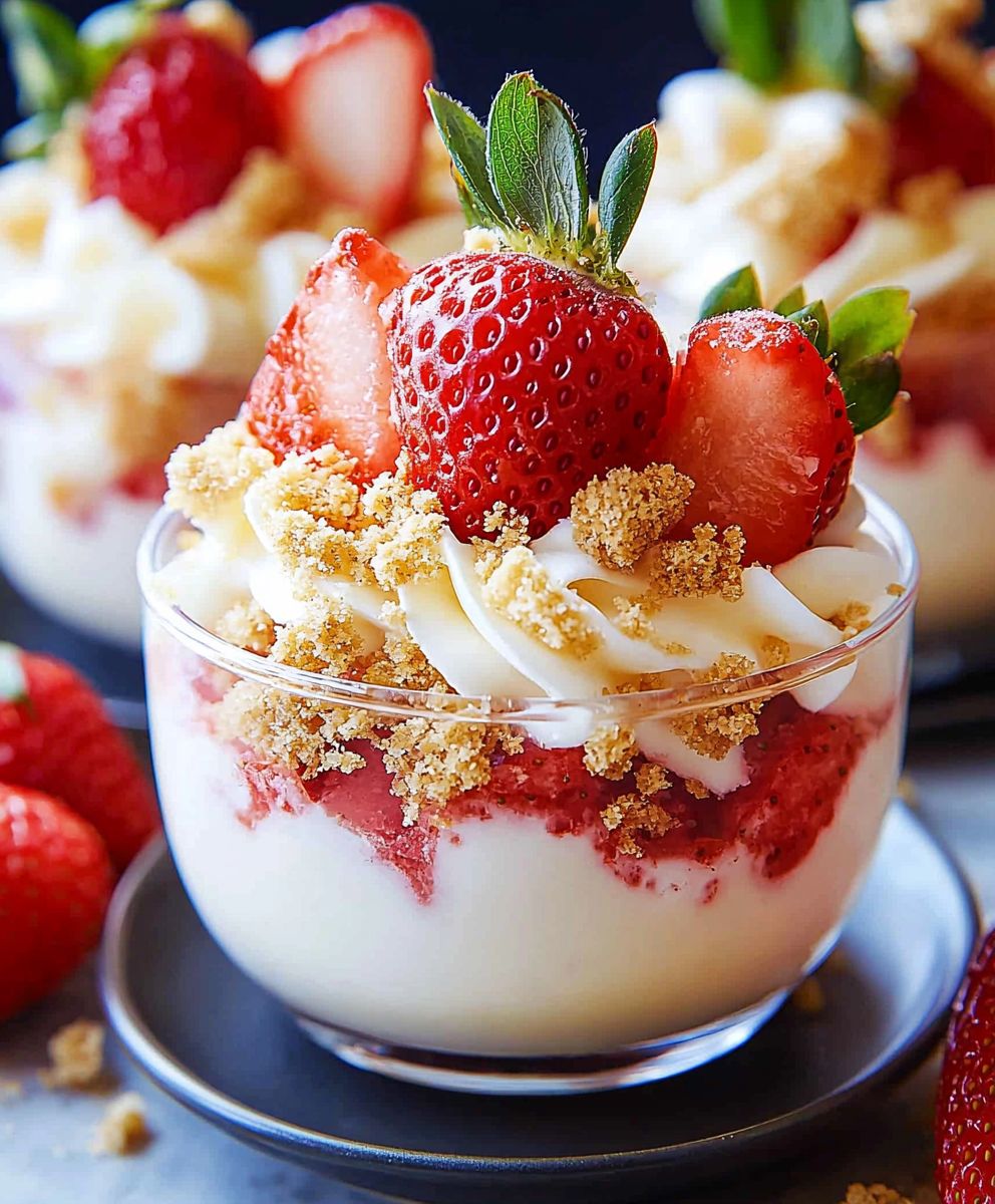 Strawberry Shortcake Pudding