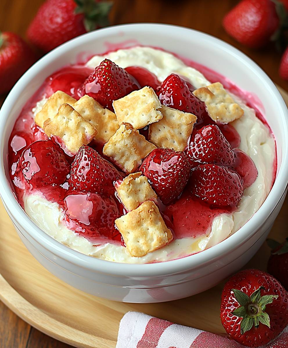 Strawberry cheesecake dip