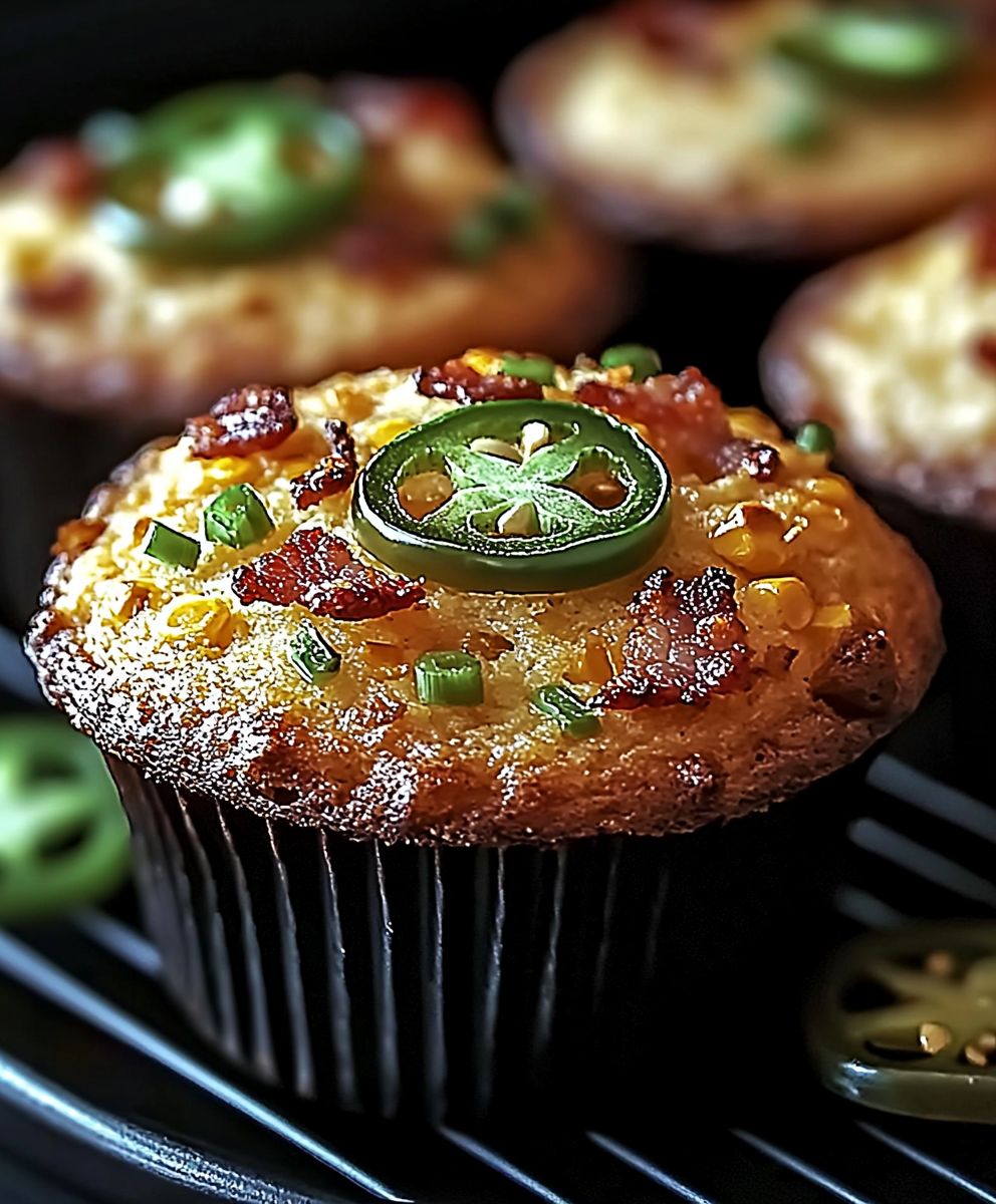 Jalapeno Bacon Cornbread Muffins