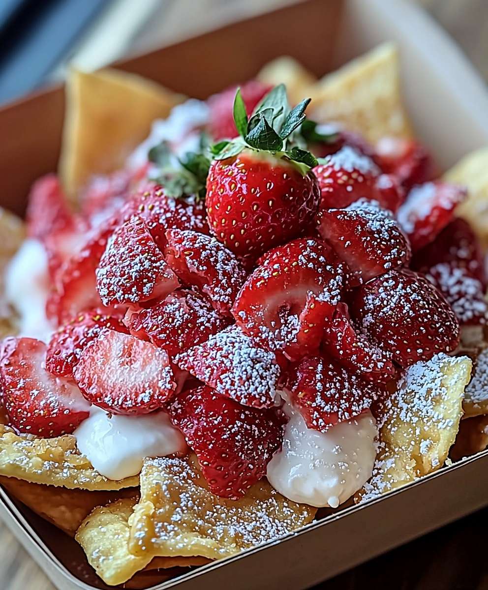 Strawberry Cheesecake Nachos