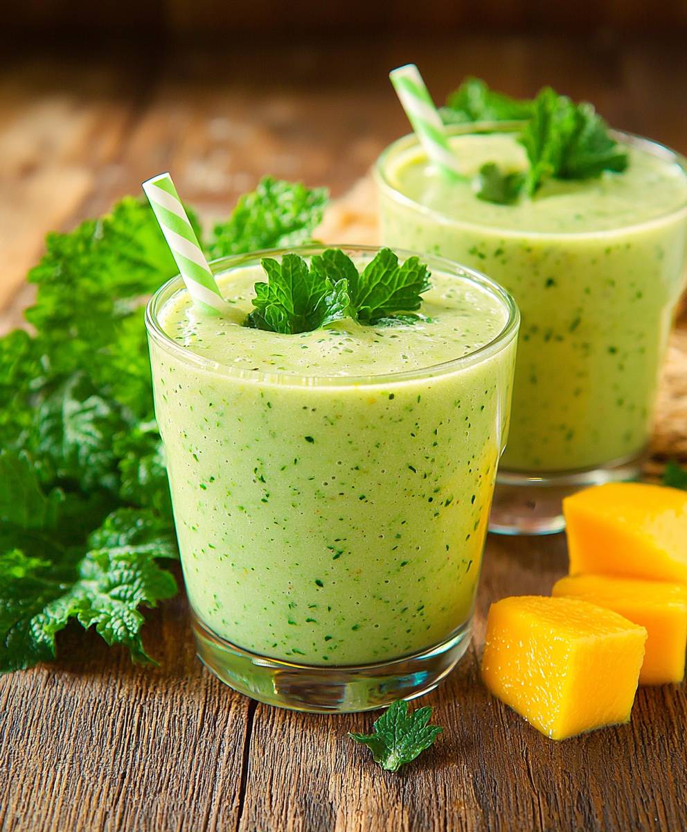 Mango nettle smoothie