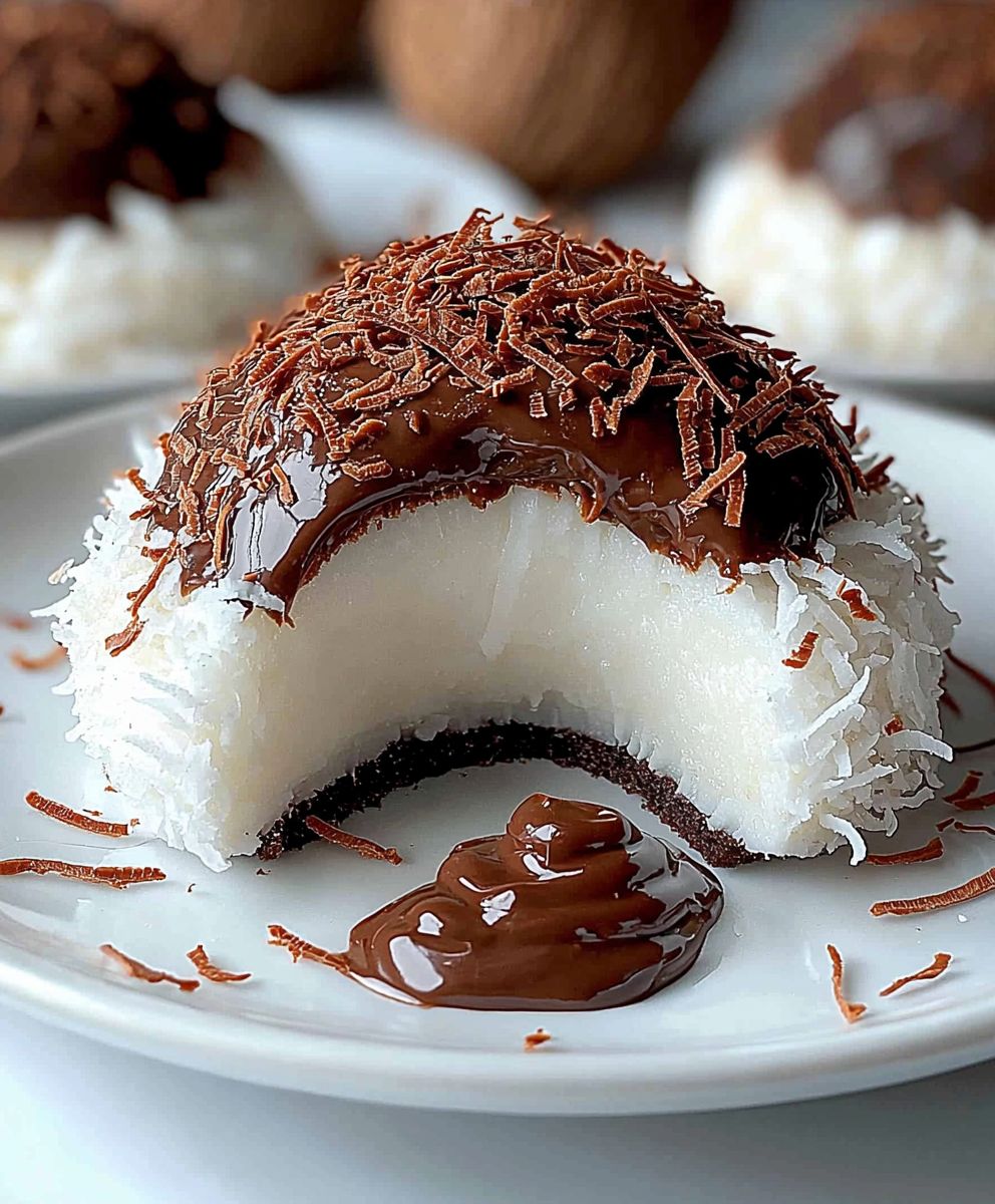 Coconut chocolate dome