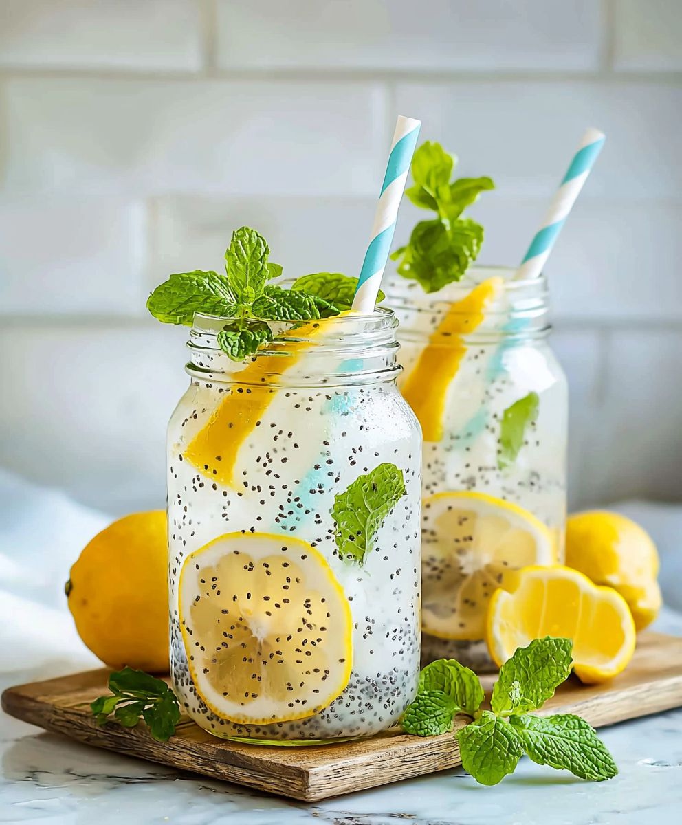 Lemon chia water