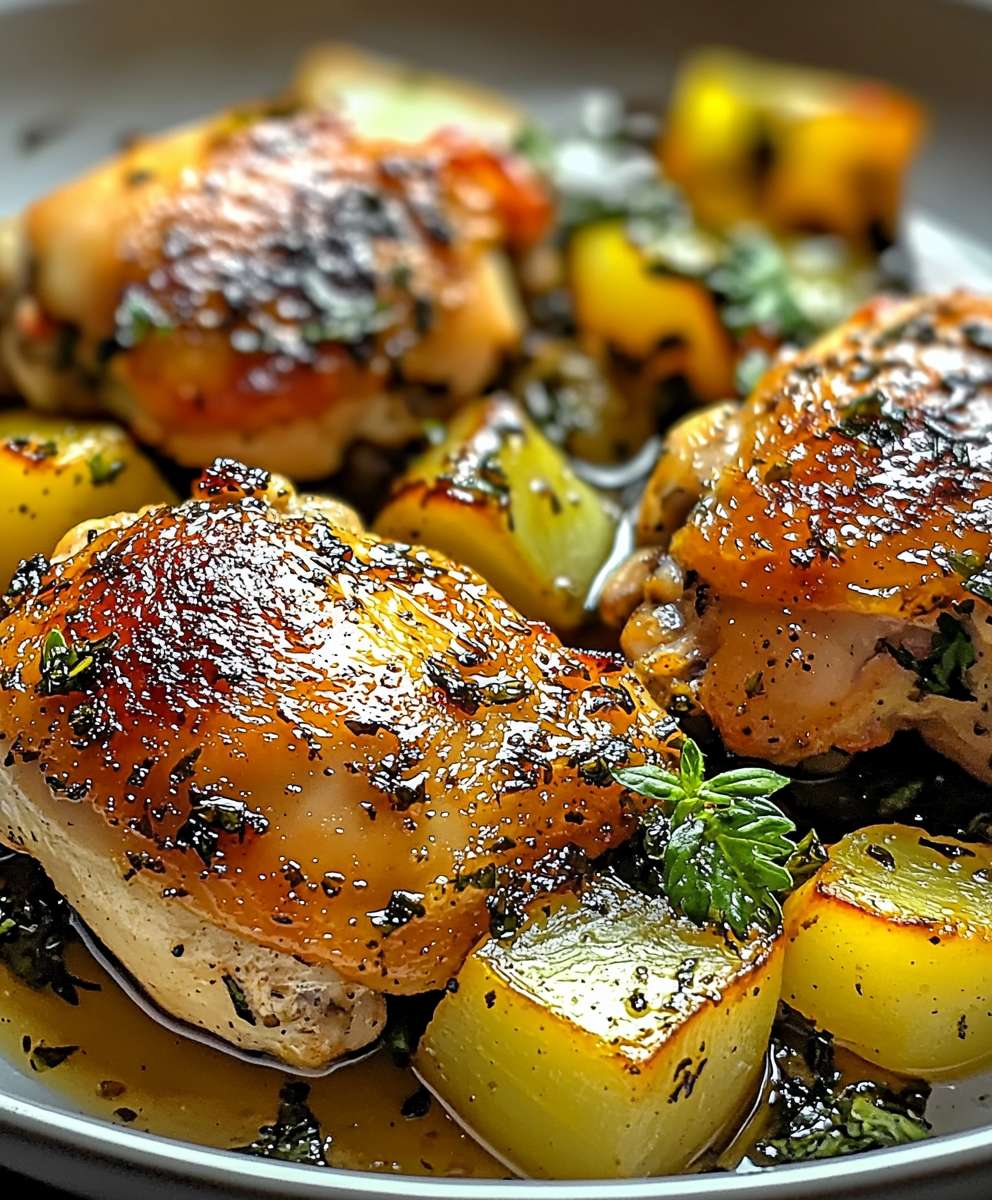 Baked Italian Chicken Thighs