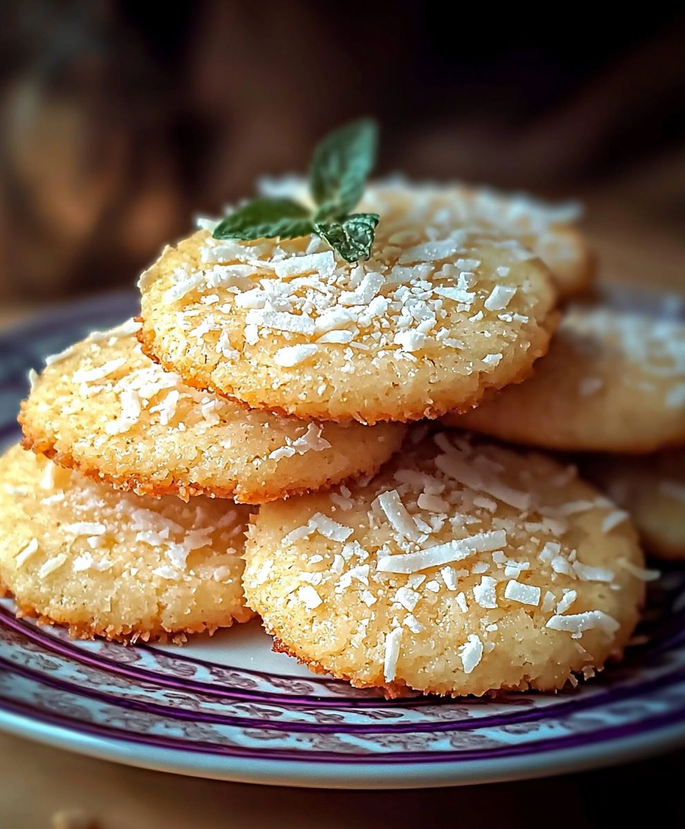 Coconut shortbread cookies