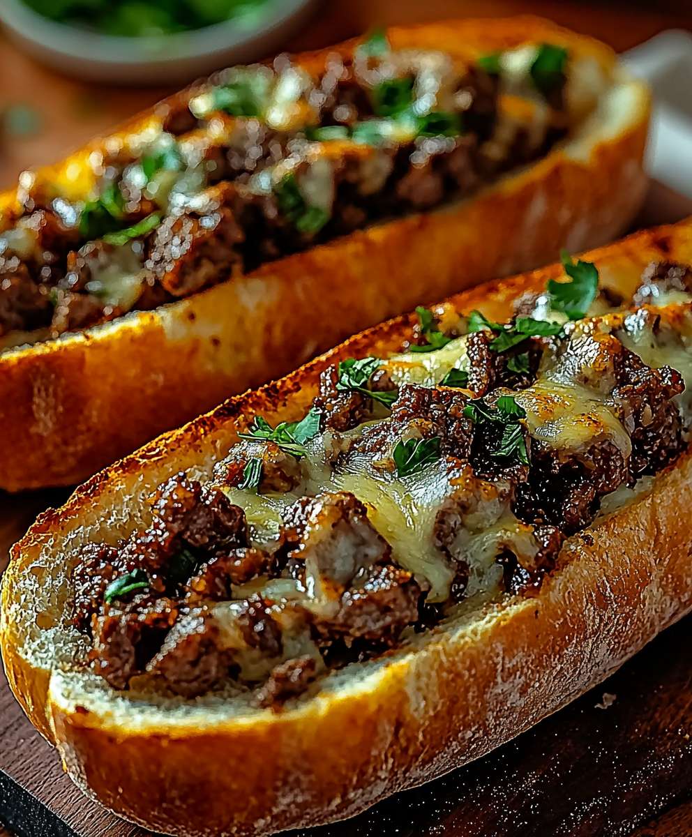 Philly Cheesesteak Cheesy Bread