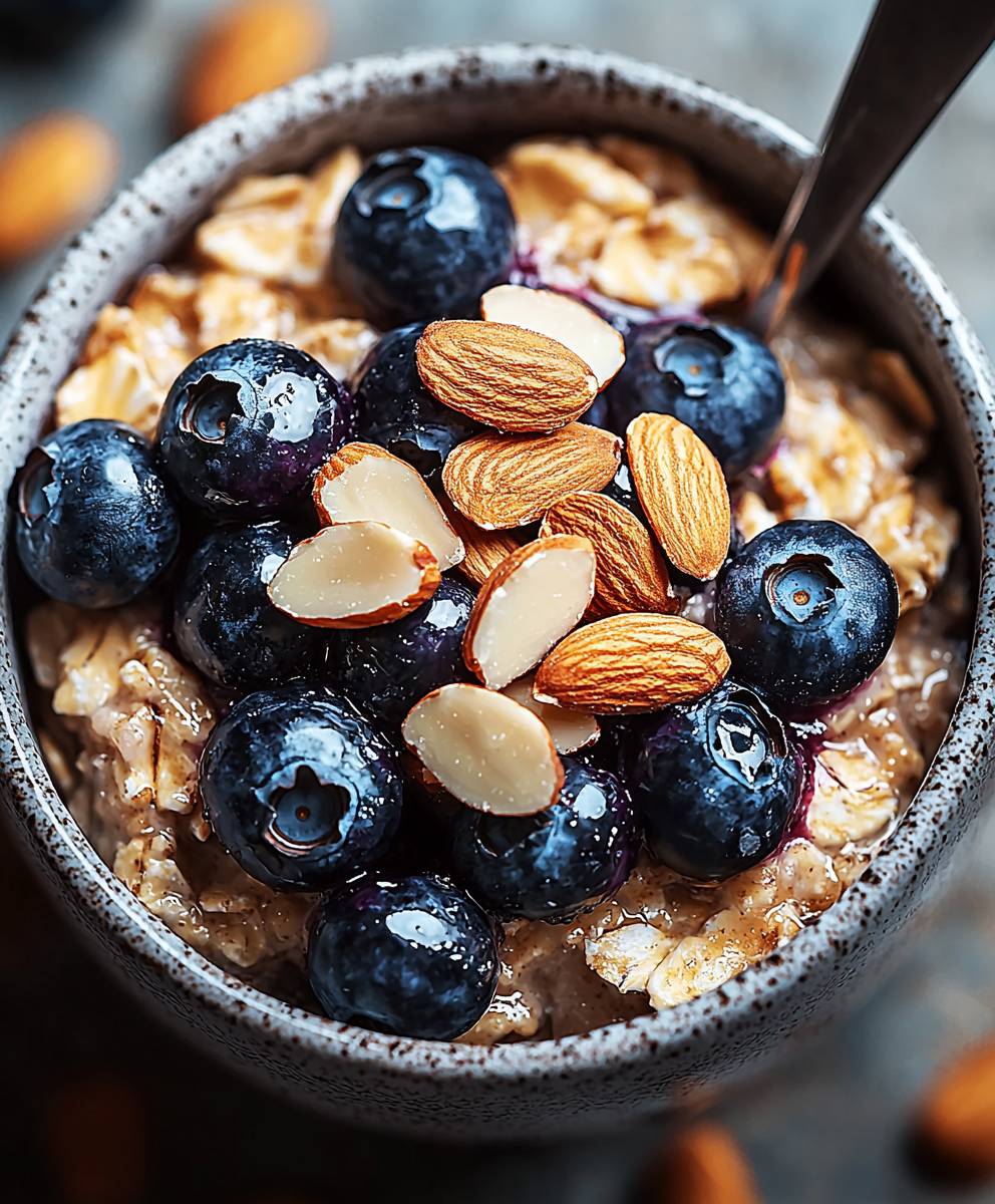 Baked Oats Blueberries Almonds