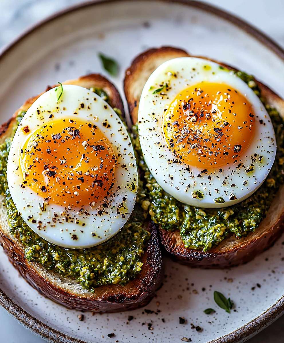 Pesto eggs