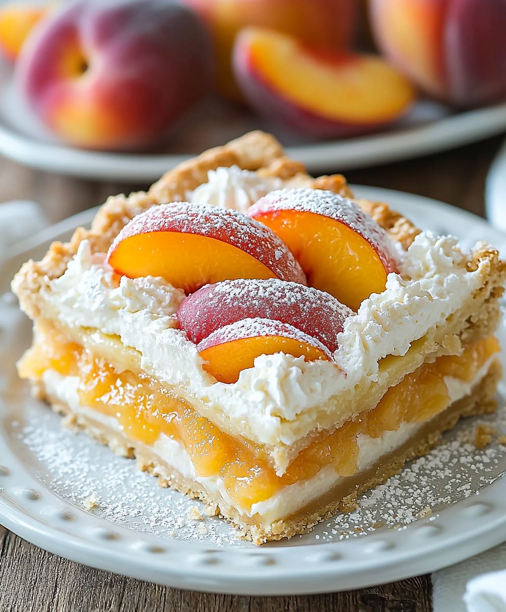 Peaches and Cream Pie Bars