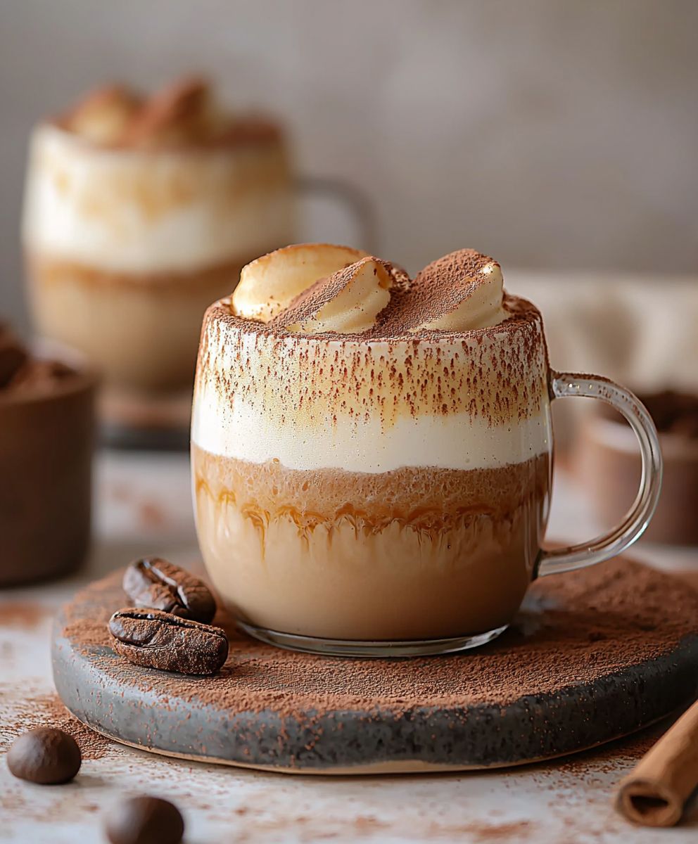 Tiramisu latte coffee