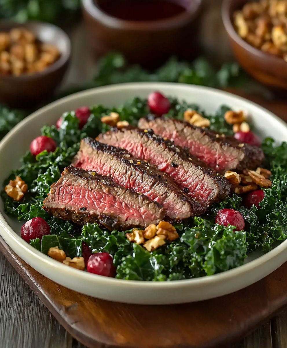 Beef kale salad