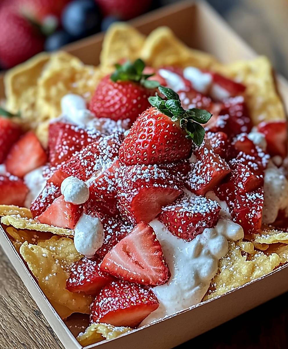 Strawberry Cheesecake Nachos