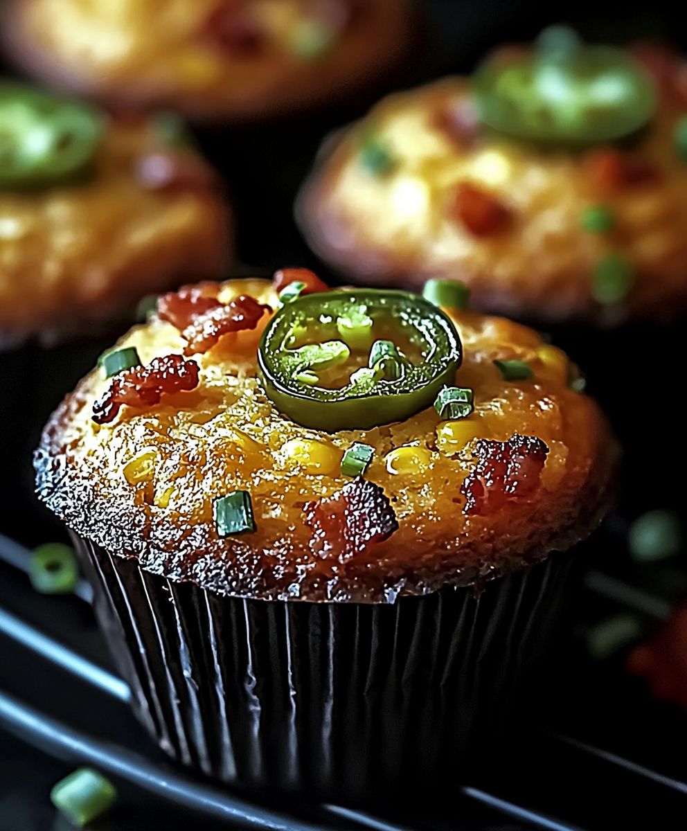 Jalapeno Bacon Cornbread Muffins
